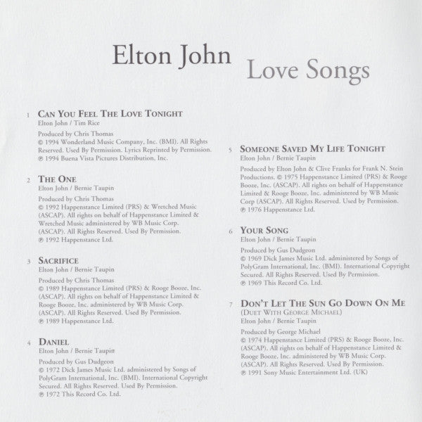 Love Songs (CD) | Near Mint (NM) Near Mint (NM) Get Cheap Vinyl