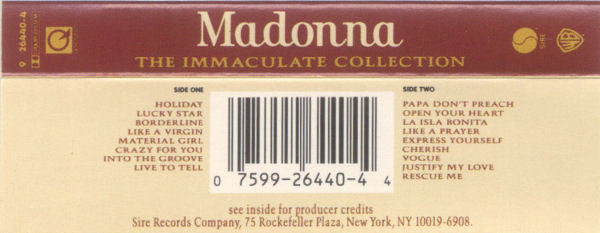The Immaculate Collection *CASSETTE* | Near Mint (NM) Near Mint (NM) Get Cheap Vinyl