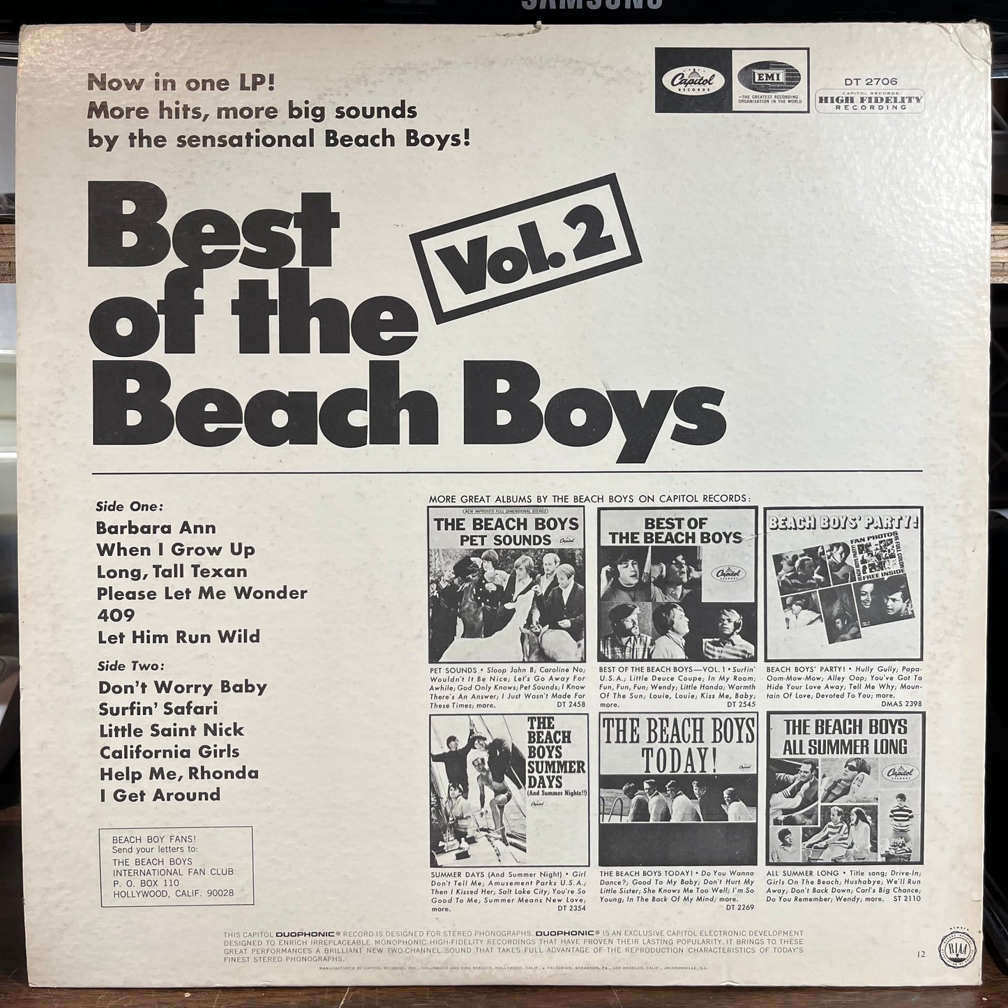 Best Of The Beach Boys, Vol. 2 (LP) | Near Mint (NM) Excellent (EX) Get Cheap Vinyl