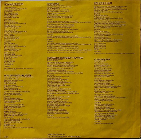 Now And Forever (VINYL) | Near Mint (NM) Very Good Plus (VG+) Get Cheap Vinyl