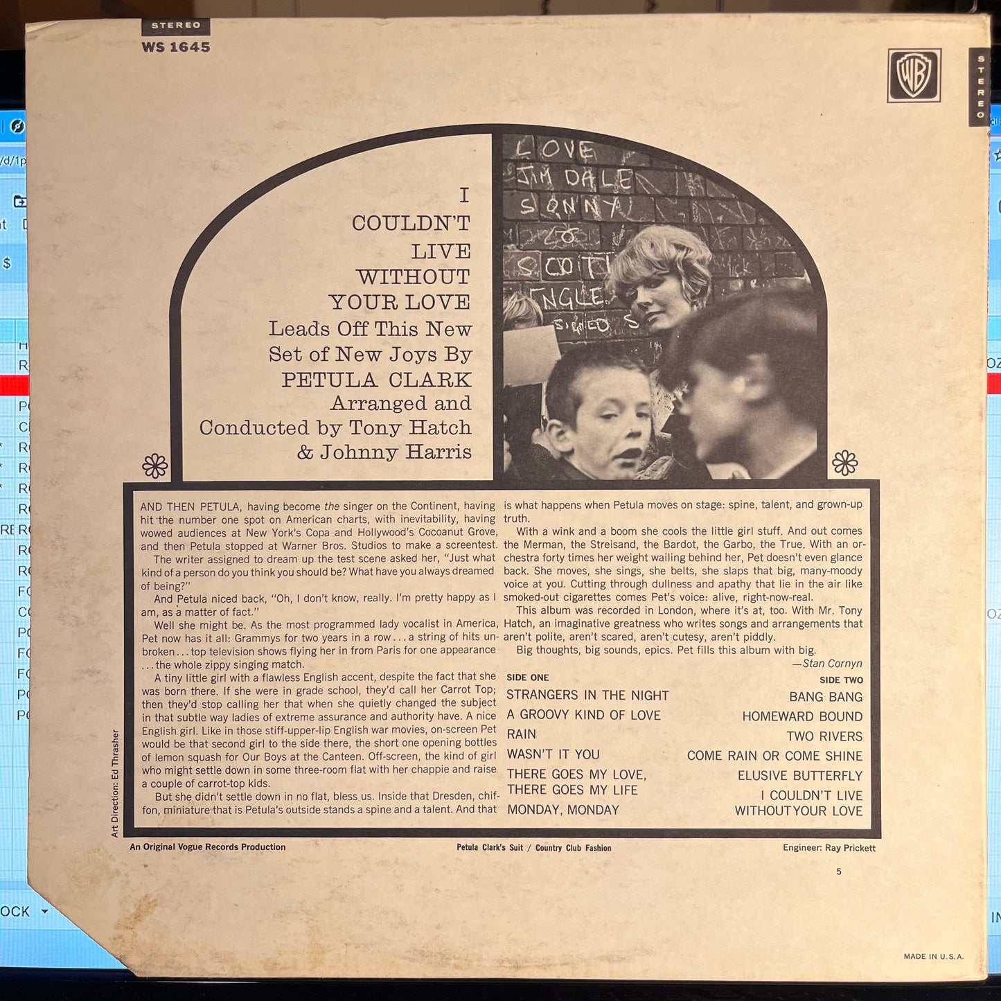 I Couldn't Live Without Your Love *STEREO-REPRESS* | Near Mint (NM) Excellent (EX) Get Cheap Vinyl
