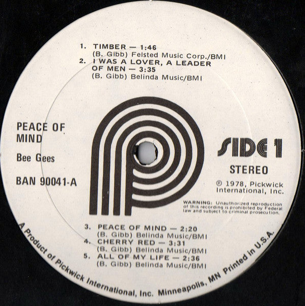 Peace Of Mind | Near Mint (NM) Excellent (EX) Get Cheap Vinyl