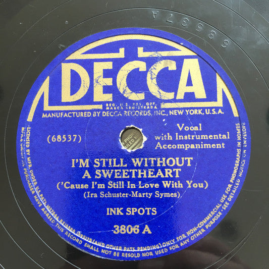 I'm Still Without A Sweetheart / So Sorry | Very Good Plus (VG+) Generic Get Cheap Vinyl