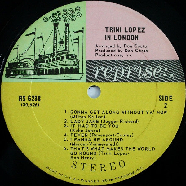 Trini Lopez In London | Very Good Plus (VG+) Very Good (VG) Get Cheap Vinyl