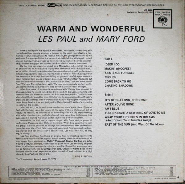 Warm And Wonderful | Very Good Plus (VG+) Near Mint (NM) Get Cheap Vinyl