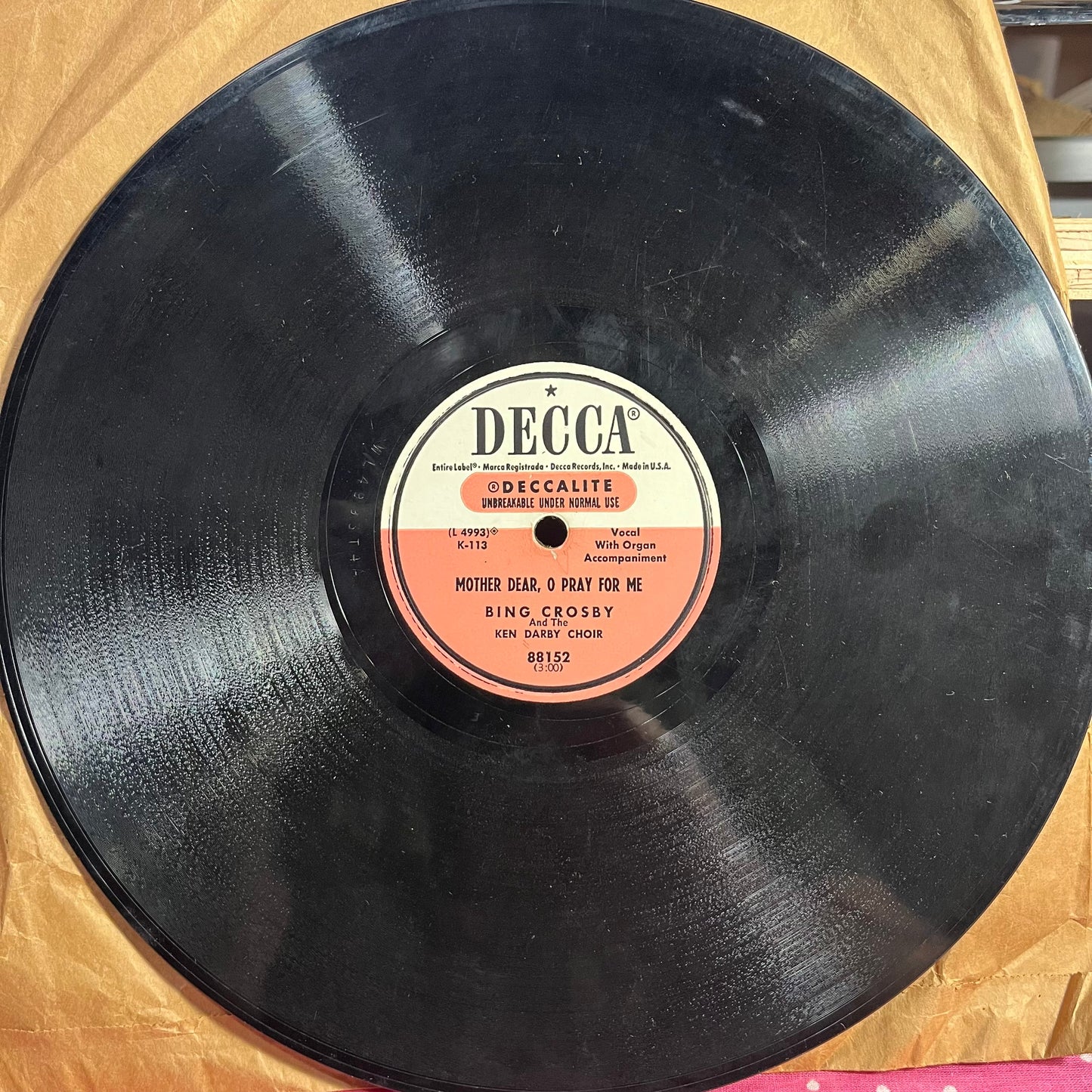 MOTHER DEAR O PRAY FOR ME *78 RPM* | Very Good (VG) Generic Get Cheap Vinyl