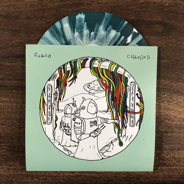Cuzco / Catholics Split (7" VINYL) *TRANSPARENT BLUE WITH WHITE SPLATTER* | Mint (M) Mint (M) Get Cheap Vinyl