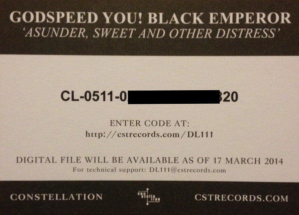 Godspeed You Black Emperor! Asunder, Sweet And Other Distress LP Mint (M) Mint (M) Get Cheap Vinyl