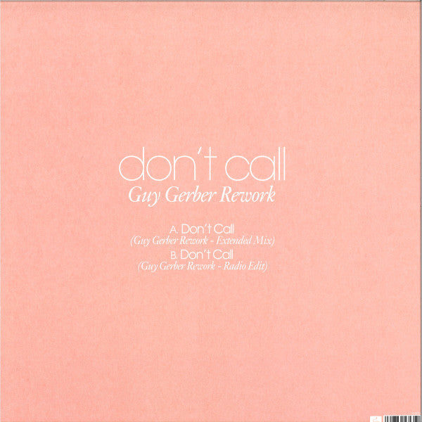Don't Call (Guy Gerber Rework) | Mint (M) Near Mint (NM) Get Cheap Vinyl