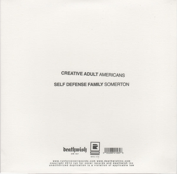 Creative Adult / Self Defense Family (7" CLEAR VINYL) | Mint (M) Mint (M) Get Cheap Vinyl