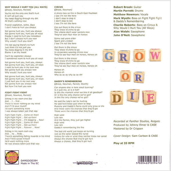 Grow Or Die | Mint (M) Mint (M) Get Cheap Vinyl