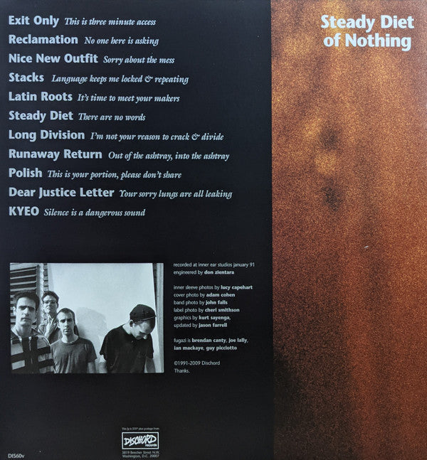 Fugazi Steady Diet Of Nothing LP Mint (M) Mint (M) Get Cheap Vinyl