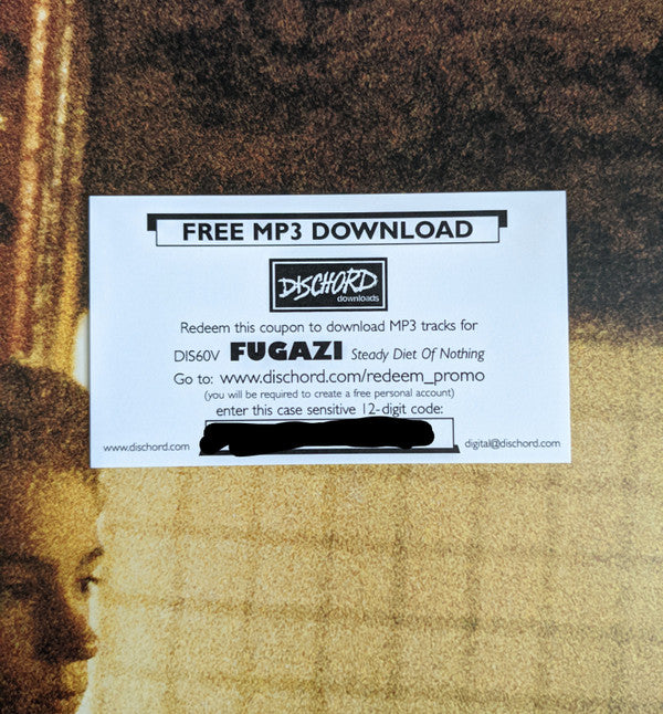 Fugazi Steady Diet Of Nothing LP Mint (M) Mint (M) Get Cheap Vinyl