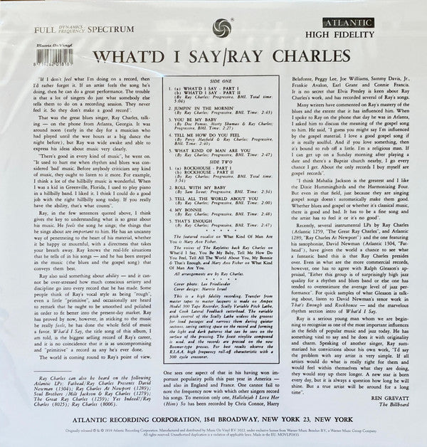 What'd I Say | Mint (M) Mint (M) Get Cheap Vinyl
