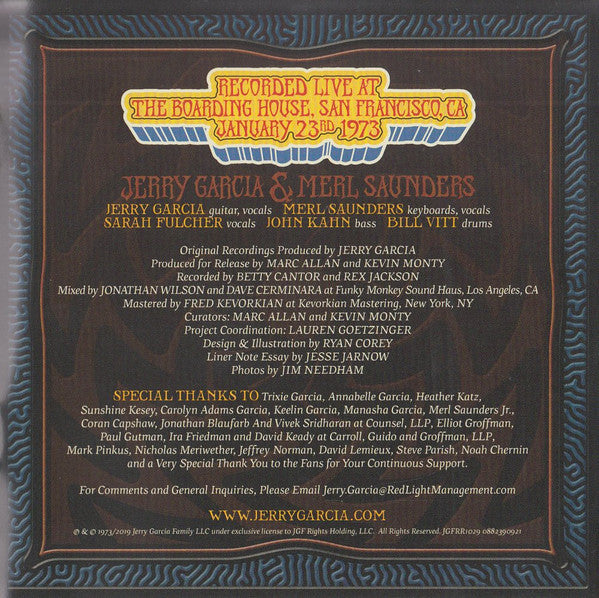 GarciaLive Volume 12 (January 23rd, 1973 The Boarding House) (CD) | Mint (M) Mint (M) Get Cheap Vinyl