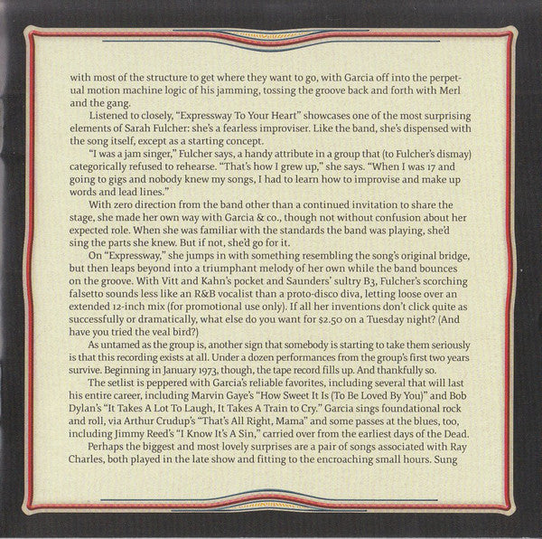 GarciaLive Volume 12 (January 23rd, 1973 The Boarding House) (CD) | Mint (M) Mint (M) Get Cheap Vinyl