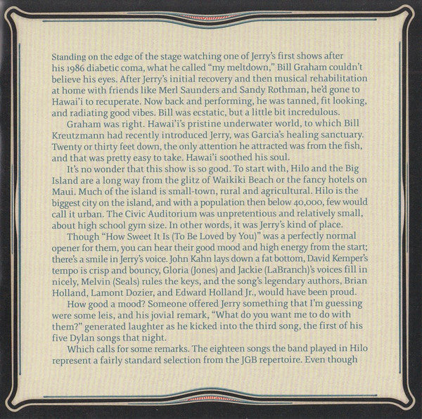 GarciaLive Volume 10 (May 20th, 1990 Hilo Civic Auditorium)(CD) | Mint (M) Get Cheap Vinyl