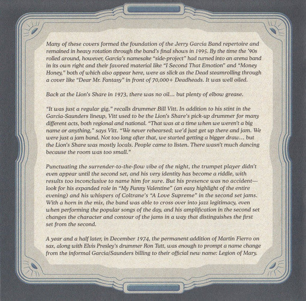 GarciaLive Volume Six (July 5th 1973, Lion's Share) (CD) | Mint (M) Mint (M) Get Cheap Vinyl