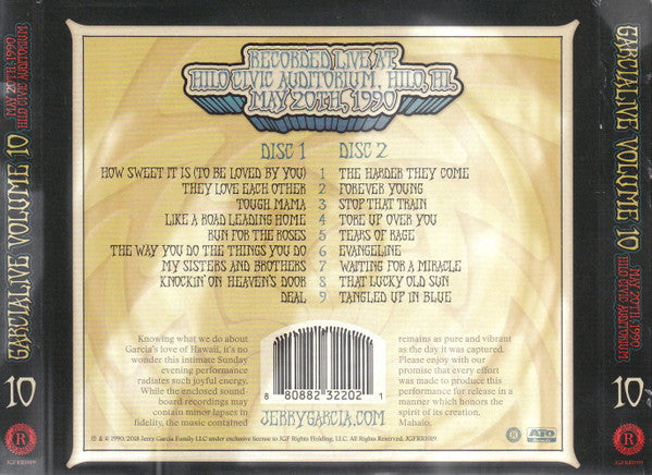 GarciaLive Volume 10 (May 20th, 1990 Hilo Civic Auditorium)(CD) | Mint (M) Get Cheap Vinyl