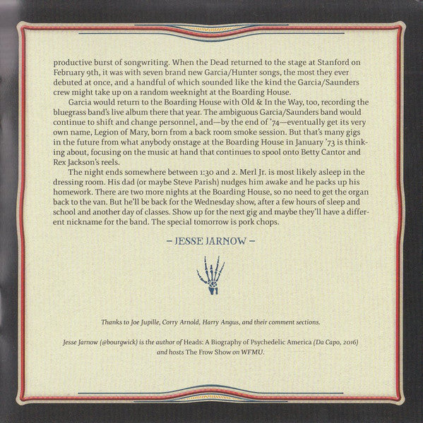 GarciaLive Volume 12 (January 23rd, 1973 The Boarding House) (CD) | Mint (M) Mint (M) Get Cheap Vinyl