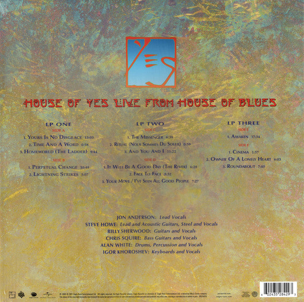 House Of Yes: Live From The House Of Blues (3xCOLOR VINYL) | Mint (M) Mint (M) Get Cheap Vinyl