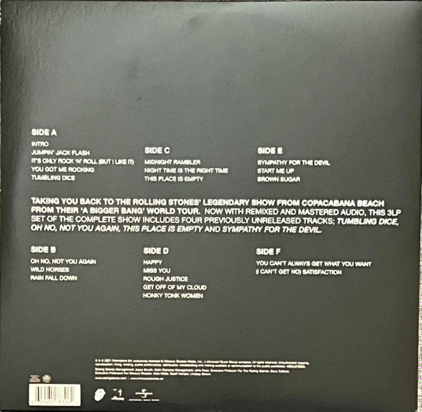 A Bigger Bang - Live On Copacabana Beach (3xCOLOR VINYL) | Mint (M) Mint (M) Get Cheap Vinyl
