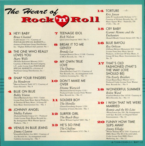 The Heart Of Rock 'N' Roll - 1962-1963 *CD* | Mint (M) Mint (M) Get Cheap Vinyl