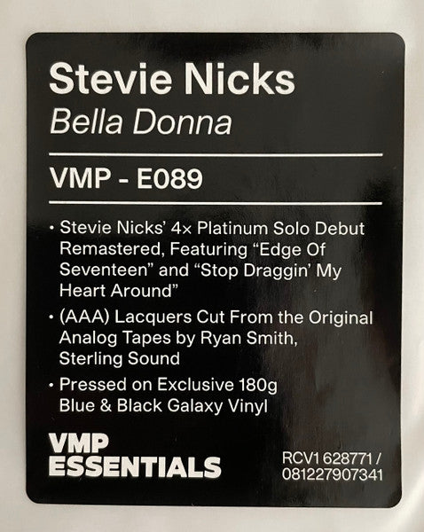 Bella Donna (BLUE VINYL - VMP) | Mint (M) Mint (M) Get Cheap Vinyl