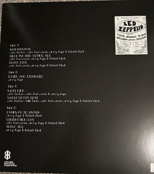 Live At Orlando Stadium, Florida August 31th 1971 (2xVINYL) | Mint (M) Mint (M) Get Cheap Vinyl