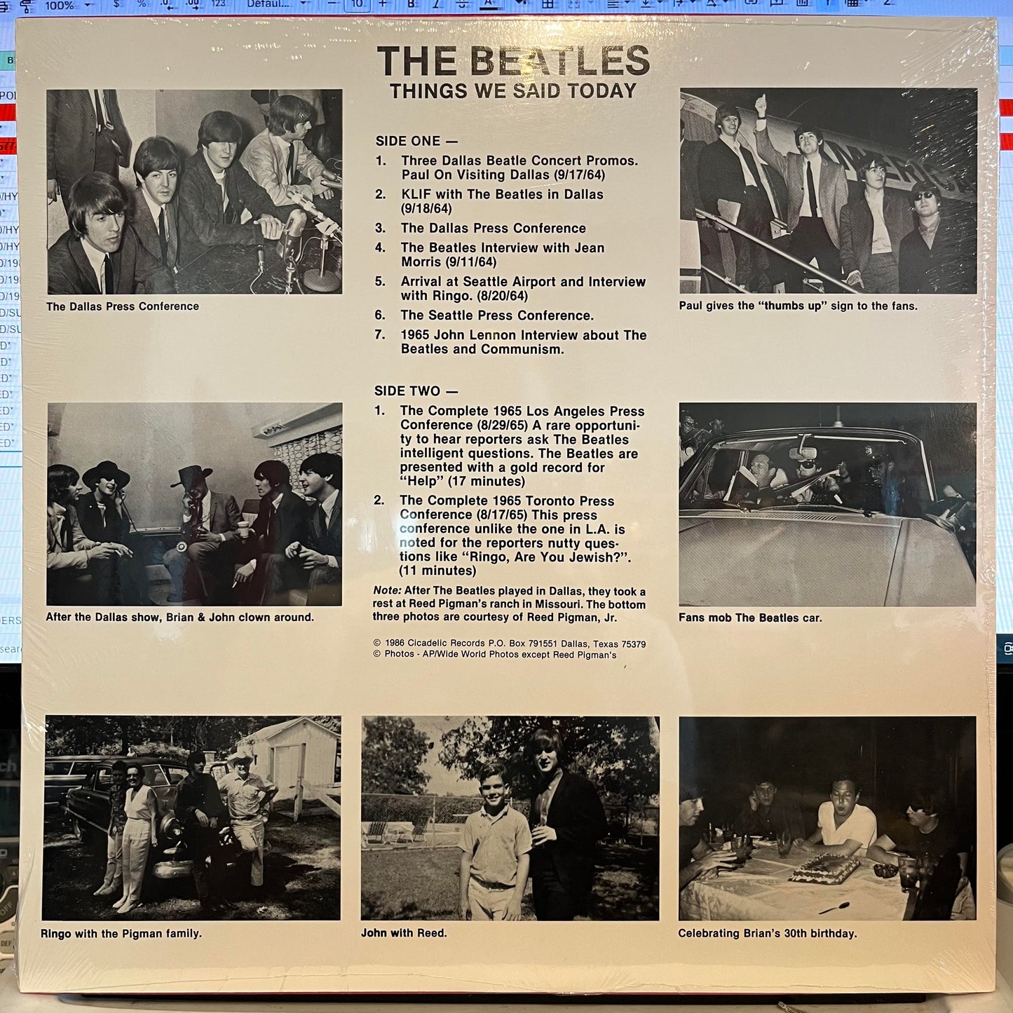 Things We Said Today *SEALED* | Mint (M) Mint (M) Get Cheap Vinyl