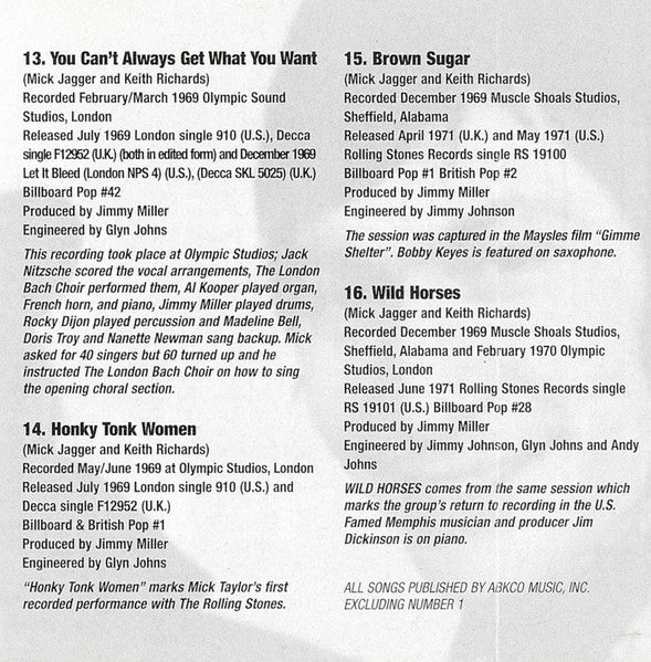 The Very Best Of The Rolling Stones 1964-1971 (CD) | Mint (M) Near Mint (NM) Get Cheap Vinyl