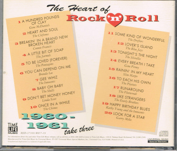 The Heart Of Rock 'N' Roll - 1960-1961 Take Three *CD* | Mint (M) Mint (M) Get Cheap Vinyl