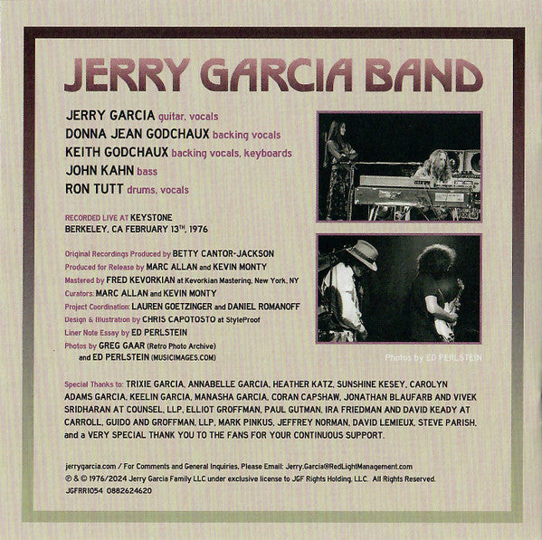 Garcia Live Volume 21 (February 13th, 1976 Keystone, Berkeley CA) *CD* | Mint (M) Mint (M) Get Cheap Vinyl
