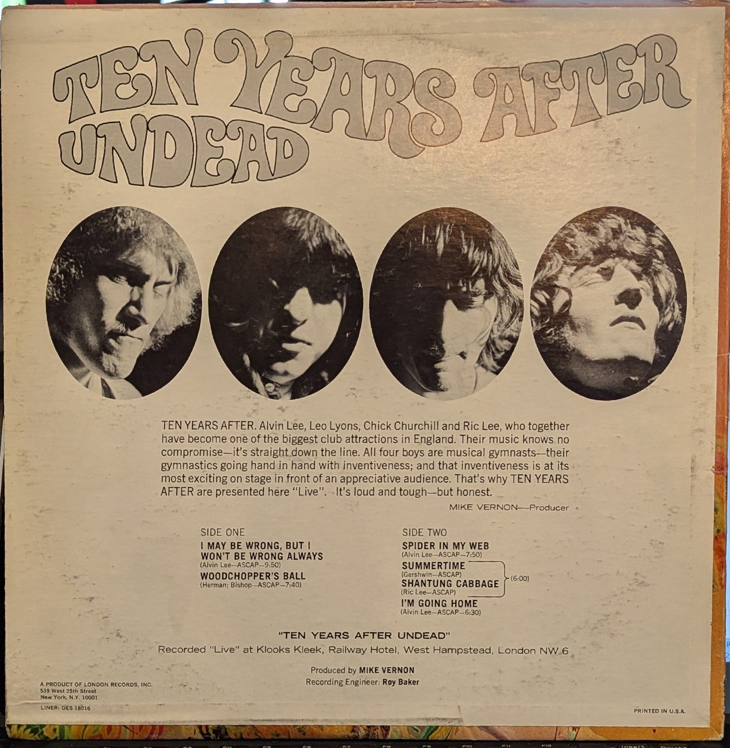 Undead *REPRESS* | Excellent (EX) Very Good Plus (VG+) Get Cheap Vinyl