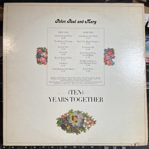 The Best Of Peter, Paul And Mary: (Ten) Years Together (VINYL) | Excellent+ (EX+) Very Good Plus (VG+) Get Cheap Vinyl