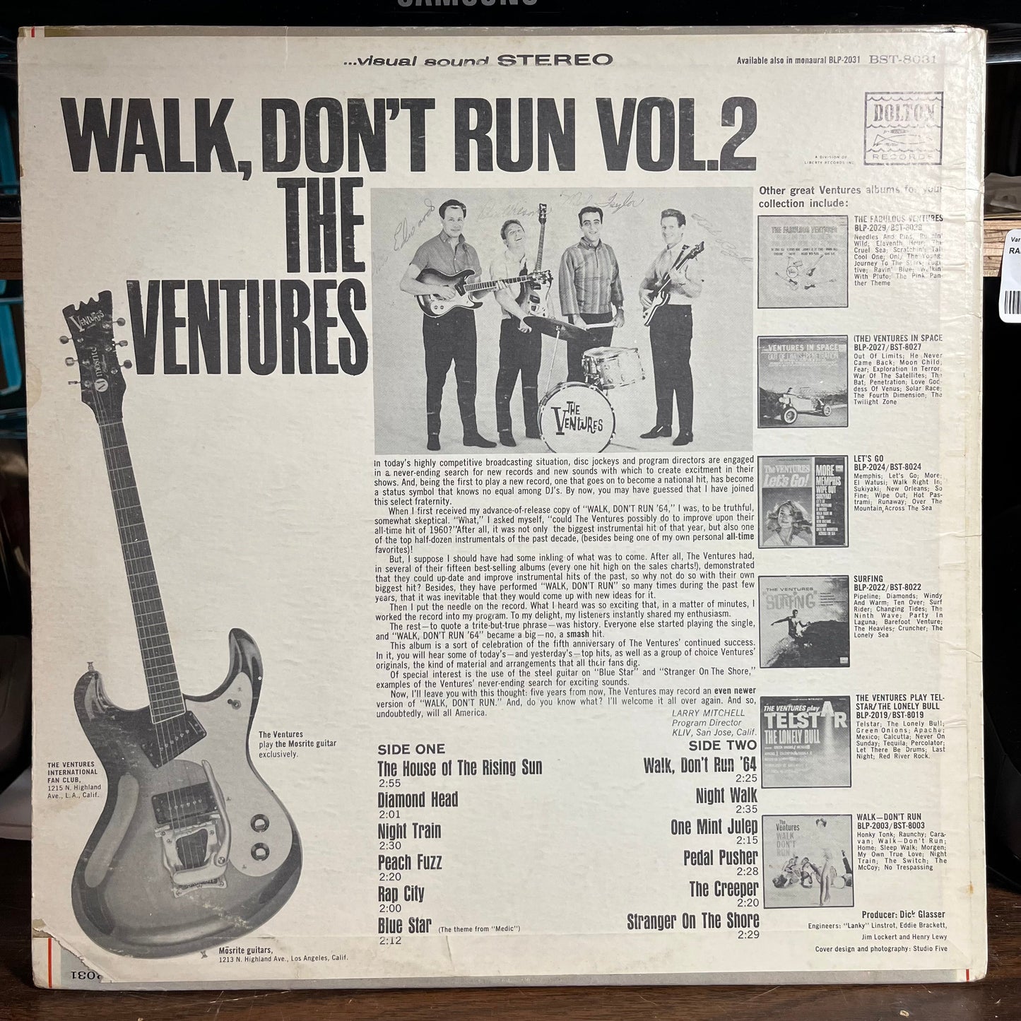 Walk, Don't Run Vol. 2 (VINYL) | Excellent+ (EX+) Excellent (EX) Get Cheap Vinyl