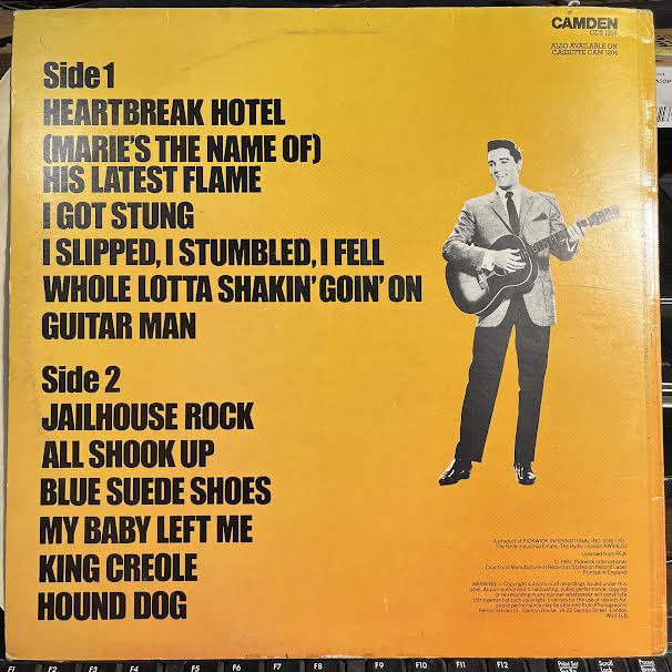 Heartbreak Hotel (VINYL - UK) | Excellent+ (EX+) Excellent (EX) Get Cheap Vinyl