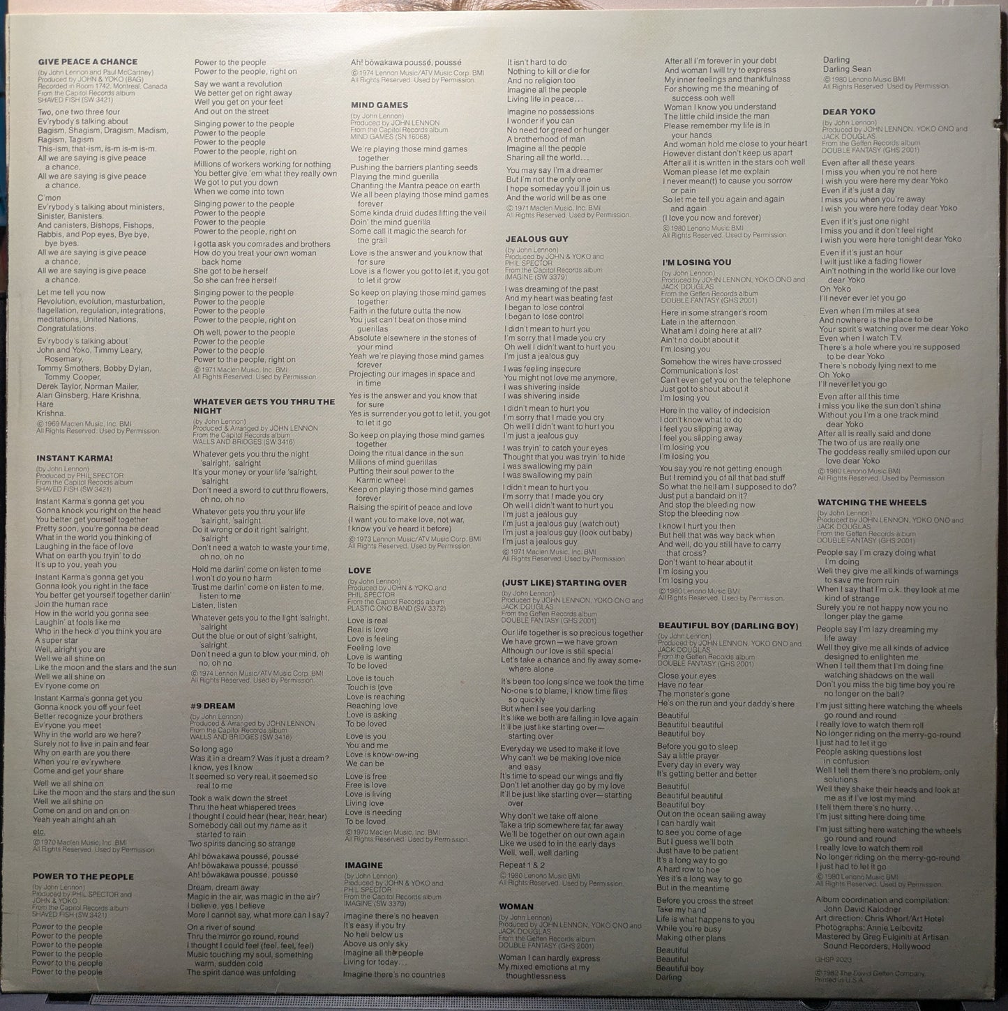 The John Lennon Collection (VINYL) | Excellent+ (EX+) Excellent (EX) Get Cheap Vinyl