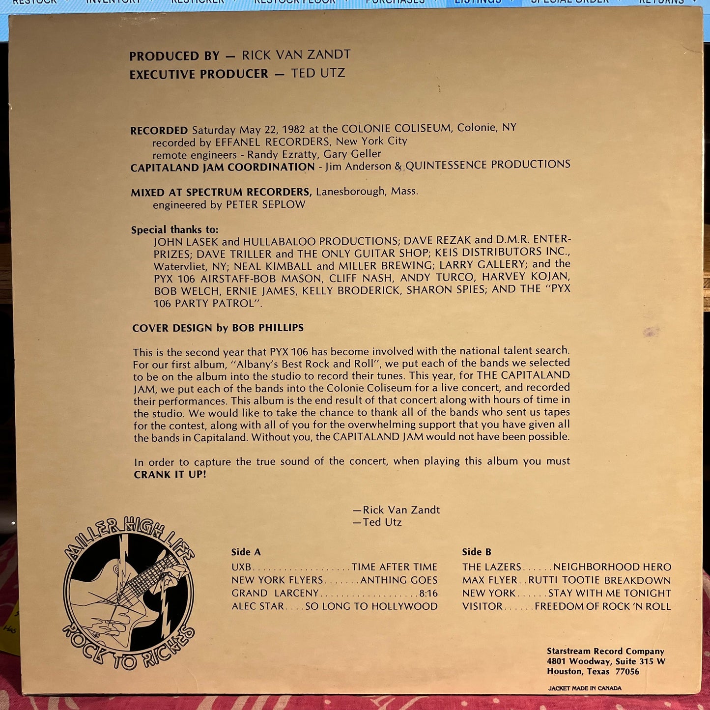 Capitaland Jam (PYX 106 II Crank It Up!) | Excellent (EX) Near Mint (NM) Get Cheap Vinyl