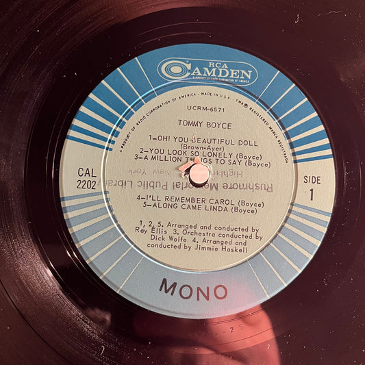 Tommy Boyce *MONO* | Excellent (EX) Excellent (EX) Get Cheap Vinyl