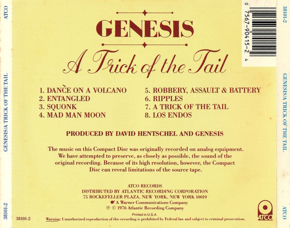 A Trick Of The Tail (CD) | Excellent+ (EX+) Near Mint- (NM-) Get Cheap Vinyl
