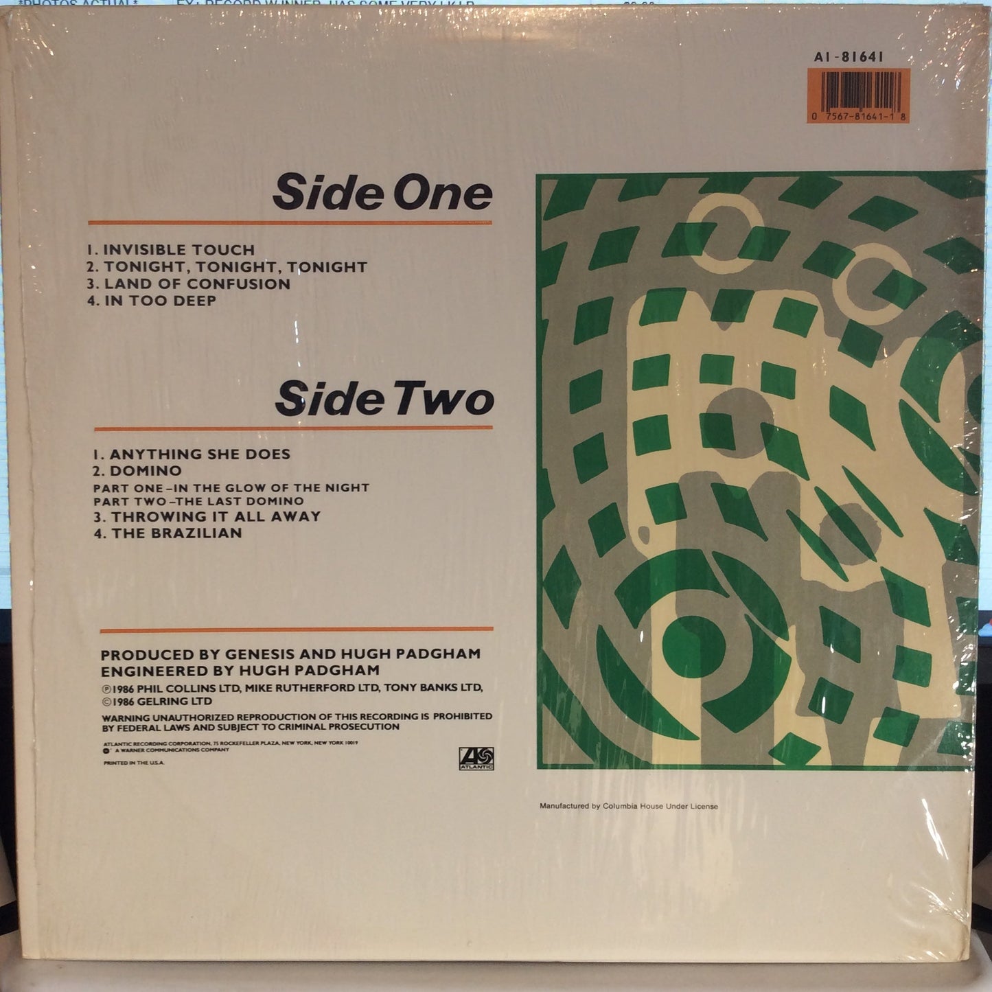 Invisible Touch (VINYL) | Excellent+ (EX+) Excellent (EX) Get Cheap Vinyl