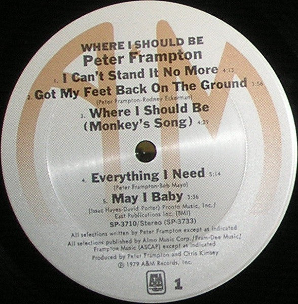 Where I Should Be | Excellent (EX) Excellent (EX) Get Cheap Vinyl