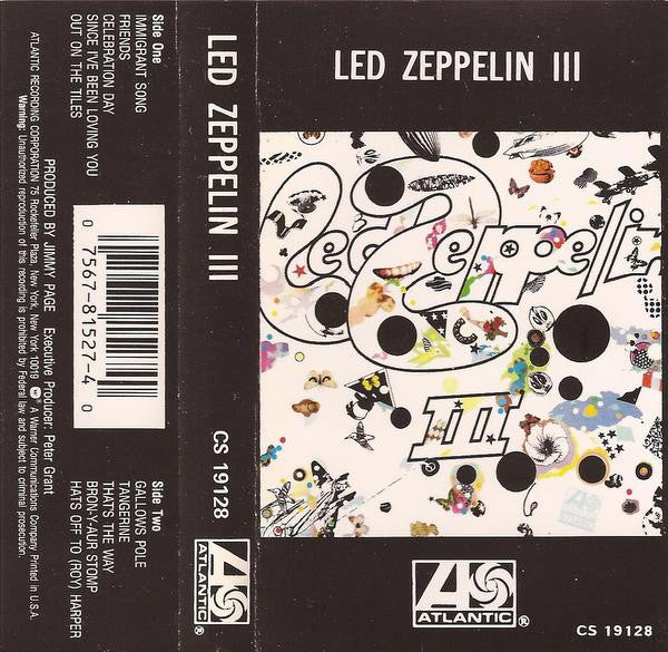 Led Zeppelin III (CASSETTE) | Excellent (EX) Excellent (EX) Get Cheap Vinyl