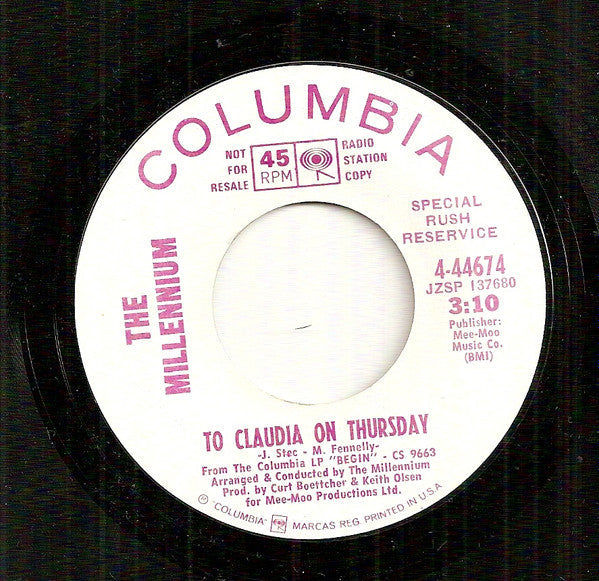 To Claudia On Thursday (7" VINYL) | Excellent (EX) Generic Get Cheap Vinyl