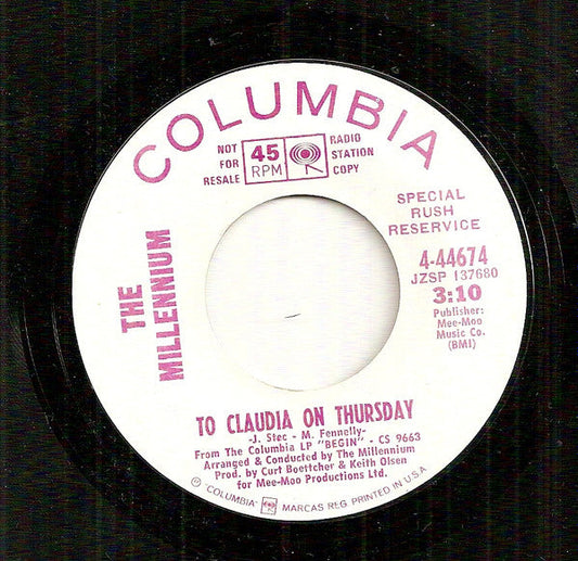 To Claudia On Thursday (7" VINYL) | Excellent (EX) Generic Get Cheap Vinyl