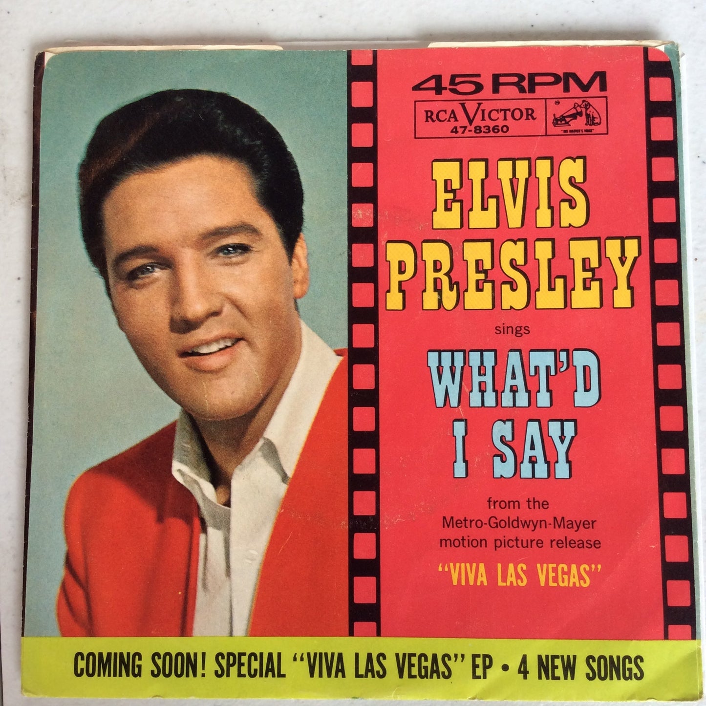 Viva Las Vegas / What'd I Say (7" VINYL) | Excellent (EX) Excellent (EX) Get Cheap Vinyl
