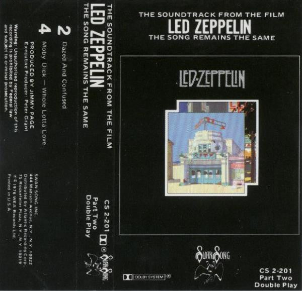 The Soundtrack From The Film The Song Remains The Same (2XCASSETTE) | Excellent (EX) Excellent (EX) Get Cheap Vinyl