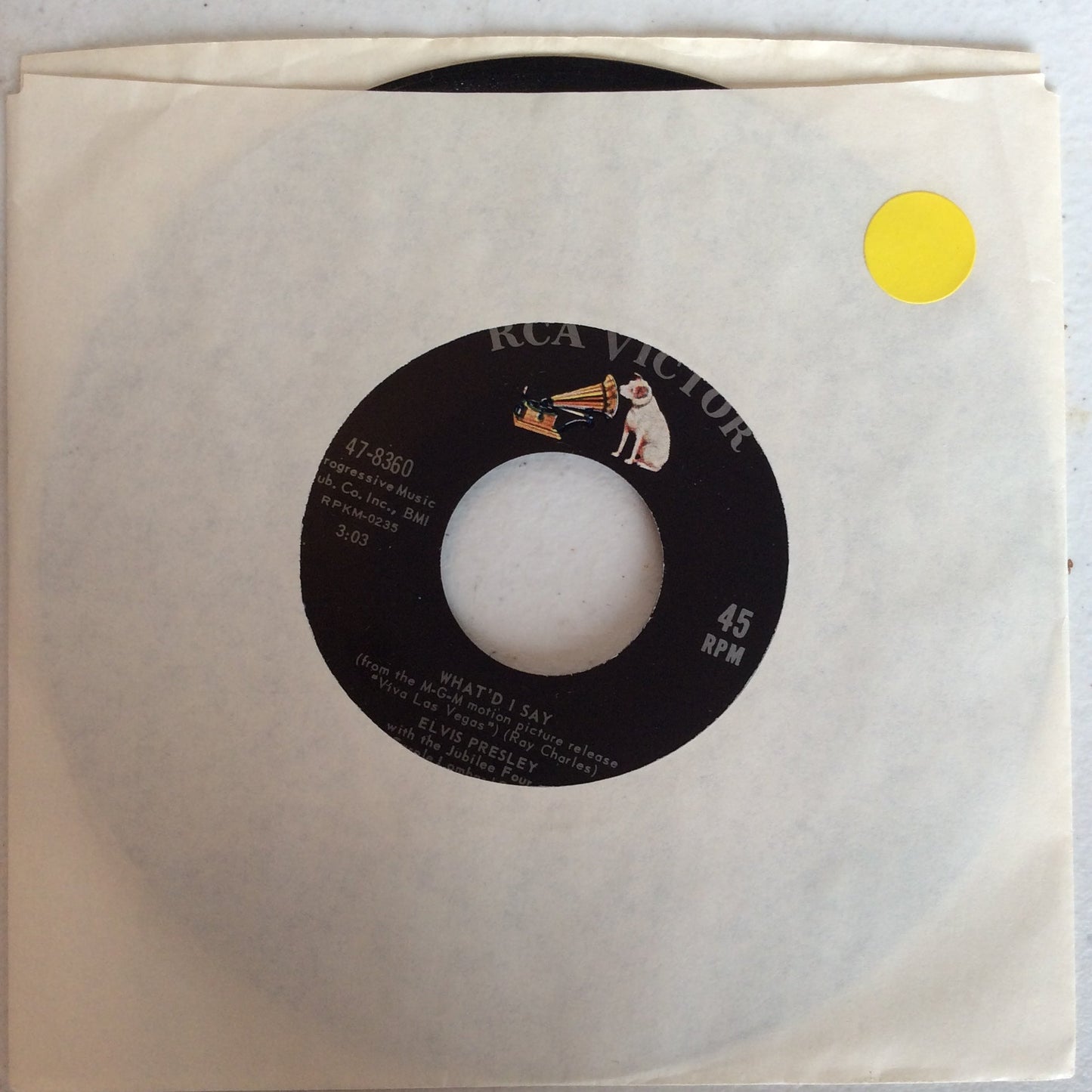 Viva Las Vegas / What'd I Say (7" VINYL) | Near Mint- (NM-) Very Good Plus (VG+) Get Cheap Vinyl