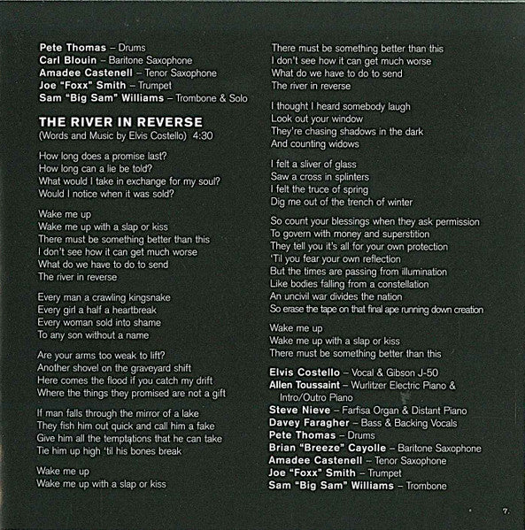 The River In Reverse (CD) | Near Mint- (NM-) Excellent (EX) Get Cheap Vinyl